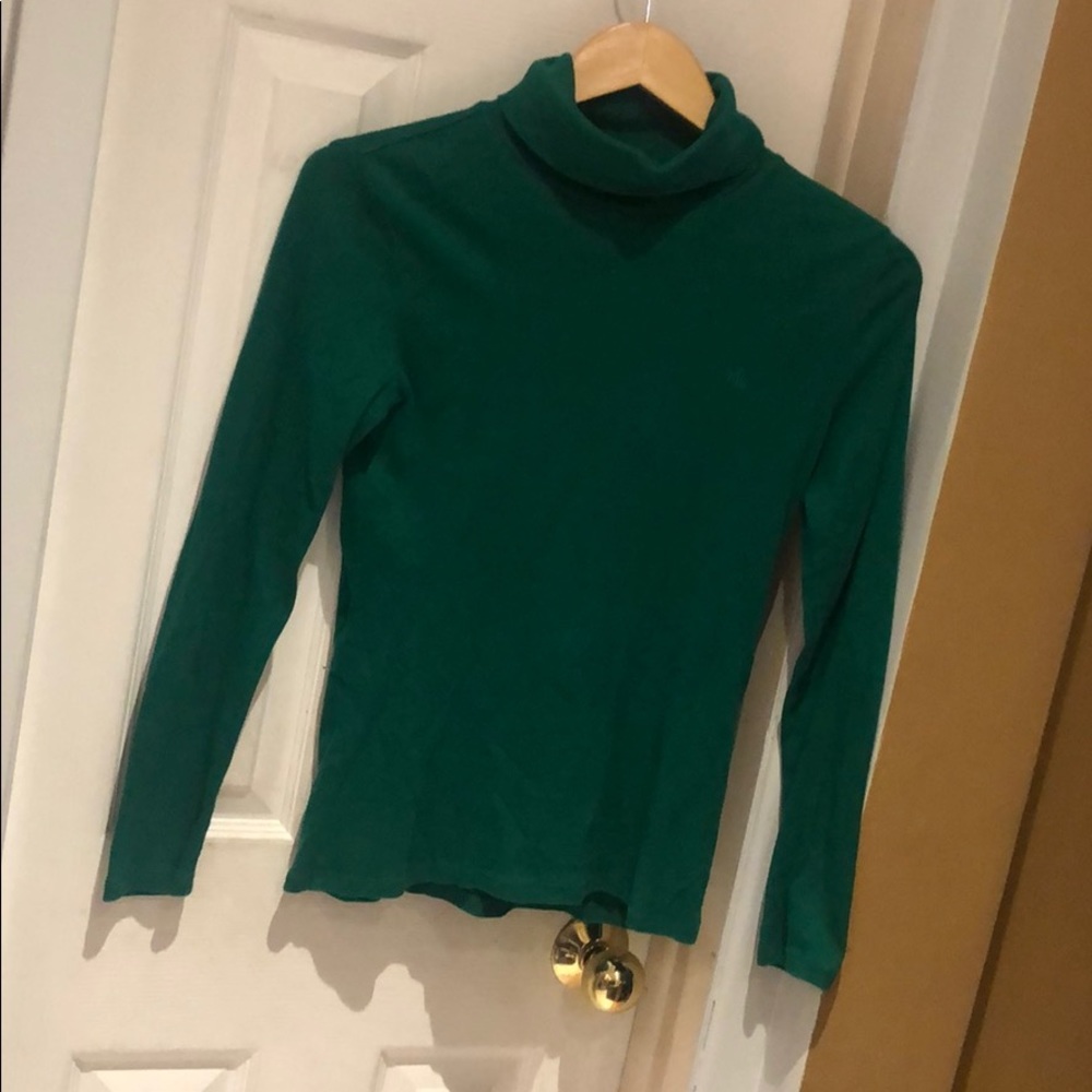 Ralph Lauren turtleneck. Size S. Emerald green.